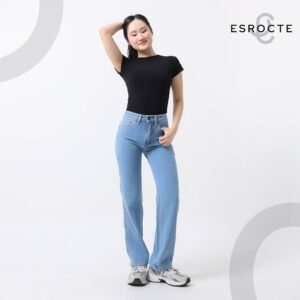 ESROCTE Eira Pants | Celana Loose Jeans High-Waist Wanita –Biru Folder– 26–38 (NEW SIZE) - Gambar 6