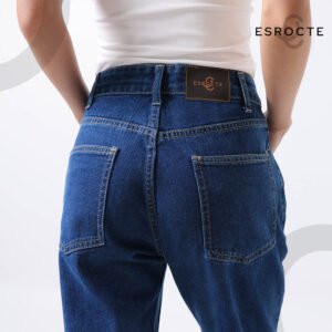 ESROCTE Aurea Pants | Celana Mom Jeans High-Waist Wanita –Navy– 26–38 (NEW SIZE) - Gambar 8