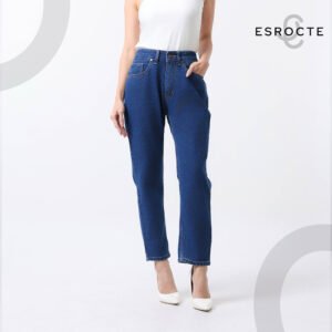 ESROCTE Aurea Pants | Celana Mom Jeans High-Waist Wanita –Navy– 26–38 (NEW SIZE)