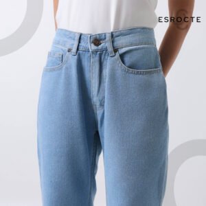 ESROCTE Aurea Pants | Celana Boyfirend Mom Jeans Wanita High-Waist –Biru Folder– 26–38 (NEW SIZE) - Gambar 8