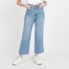 ESROCTE Loose Baggy High Waist Jeans Wanita P11 - Biru Muda Spray