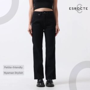ESROCTE Eira Pants | Celana Loose Jeans High-Waist Wanita –Hitam– 26–38 (NEW SIZE)