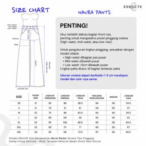 ESROCTE Naura Pants | Celana Kulot Jeans High-Waist Wanita –001– 26–38 - Gambar 7