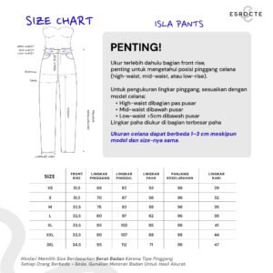 ESROCTE Isla Pants | Celana Boyfriend Jeans High-Waist Wanita –Navy Retro– 26–38 - Gambar 8