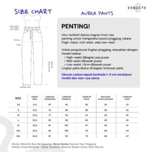 ESROCTE Aurea Pants | Celana Mom Jeans High-Waist Wanita –Navy Retro– 26–38 (NEW SIZE) - Gambar 9