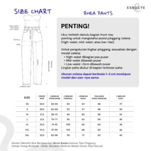 ESROCTE Rhea Pants | Celana Mom Jeans dengan Karet Belakang High-Waist Wanita –Navy– 26–38 (NEW SIZE) - Gambar 9