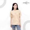 ESROCTE Kaos Reguler Unisex Lengan Pendek Logos - 24s Beige S-XL