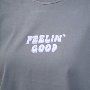 Alternative view of ESROCTE Kaos Reguler Unisex Lengan Pendek Feelin Good - 24s Stone Grey S-XL