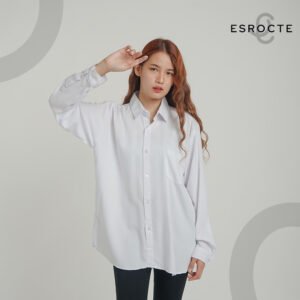 ESROCTE Kemeja Wanita Regular Lengan Panjang Ava - Putih Natural S-XL