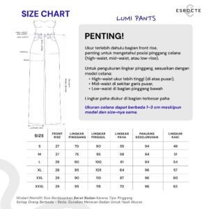 ESROCTE Lumi Pants | Celana Wide Leg Jeans High-Waist Wanita – S-3XL - Gambar 9